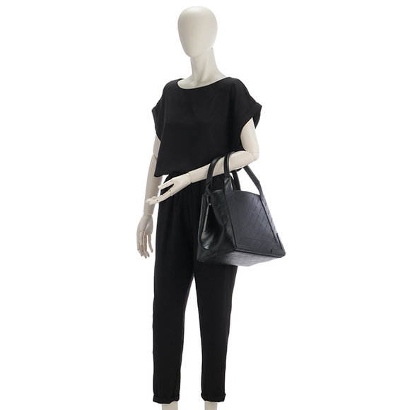 BALENCIAGA Tote Bag S NAVY CABAS Navy Hippo Shoulder Bag - Picture 9 of 10